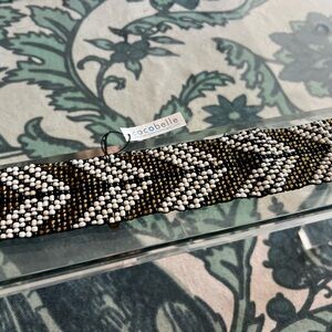 Cocobelle beaded feather belt. Size XL